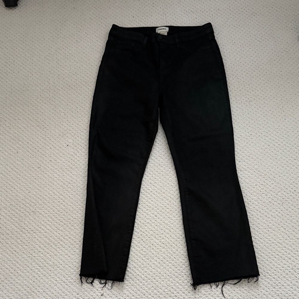 L'AGENCE Black Straight Leg Jeans